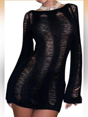 Y2K Long Sleeve Bodycon Dress